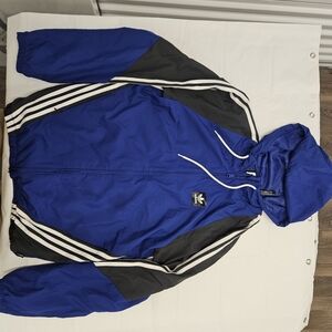Adidas Climalite Blue and Black Windbreaker Track Jacket Mens Size Small